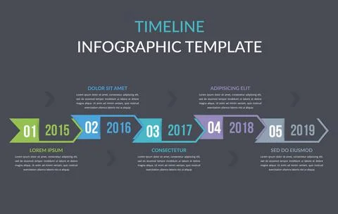 Timeline Infographics Illustrazione stock