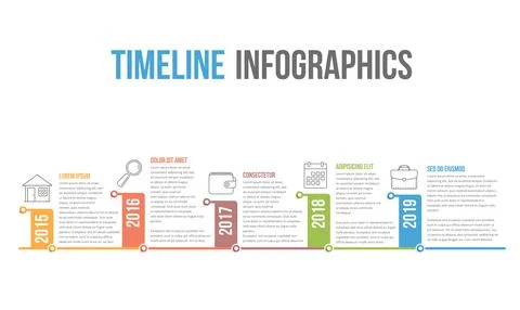 Timeline Infographics Stock-Illustration