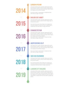 Timeline Infographics Illustrazione stock
