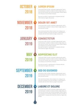 Timeline Infographics Illustrazione stock