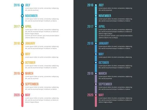 Timeline Infographics Illustrazione stock