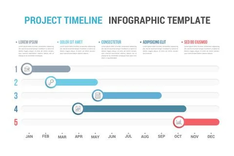Timeline Infographics Illustrazione stock