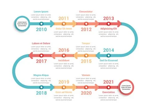 Timeline Infographics Stock Illustration