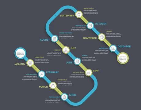 Timeline Infographics Stock Illustration