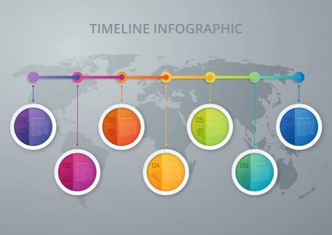 Timeline infographics template Stock Illustration