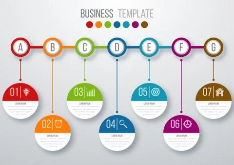 Timeline infographics template Stock-Illustration