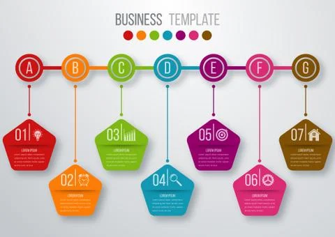 Timeline infographics template Stock Illustration