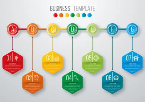 Timeline infographics template Illustrazione stock