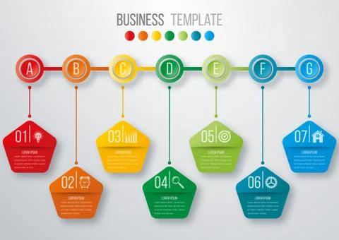 Timeline infographics template Stock Illustration