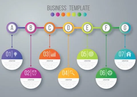 Timeline infographics template Stock Illustration