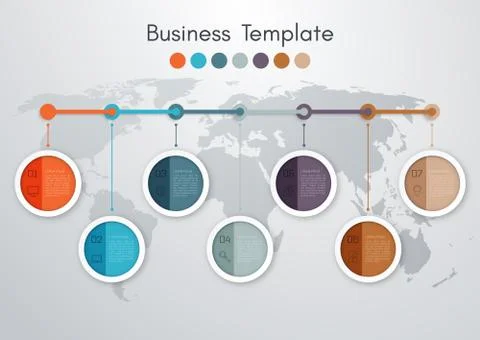 Timeline infographics template 스톡 일러스트