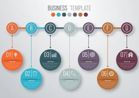 Timeline infographics template Stockillustratie