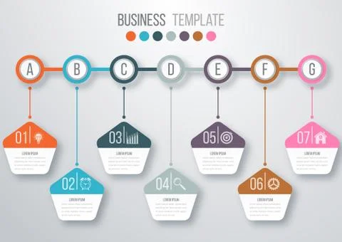 Timeline infographics template Stock Illustration