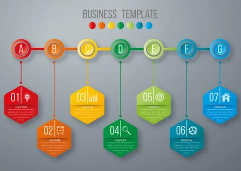 Timeline infographics template Stock Illustration