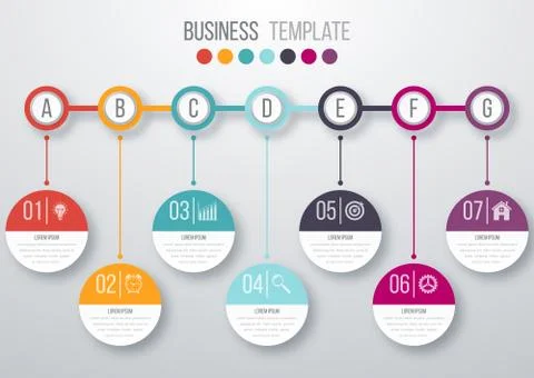 Timeline infographics template Stock Illustration