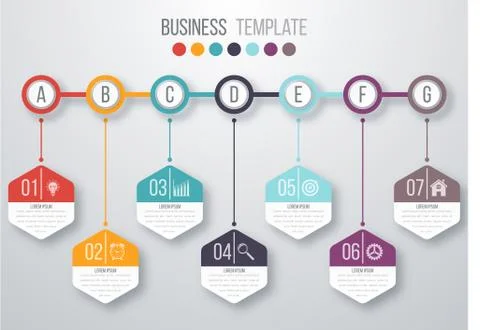 Timeline infographics template Stock Illustration