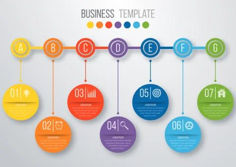 Timeline infographics template Illustrazione stock