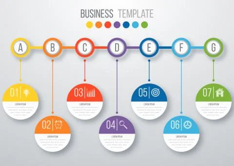Timeline infographics template Stock Illustration