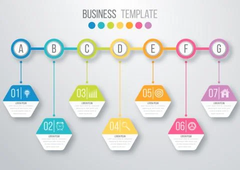 Timeline infographics template Stock Illustration