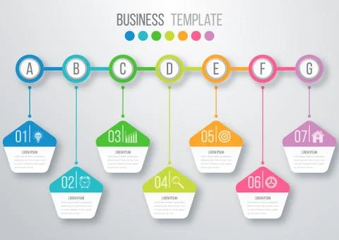 Timeline infographics template Stock Illustration