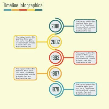 Timeline Infographics template. Vertical design elements.  Stock Illustration
