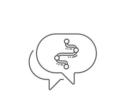 Timeline line icon. Project process, journey path sign. Vector Stock Illustration