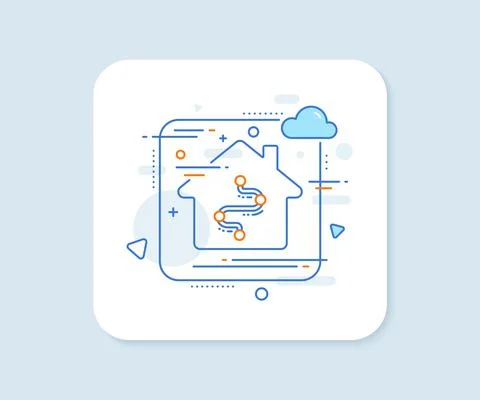 Timeline line icon. Project process, journey path sign. Vector 스톡 일러스트