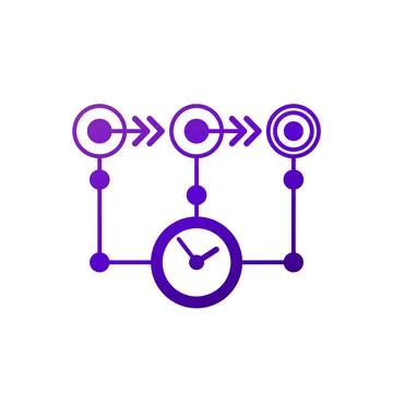 Timeline or sequence icon, vector Stock Illustration