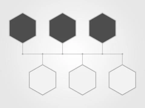 Timeline of polygon for write text or icon infographic Stock Illustration