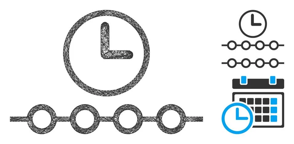 Timeline Polygonal Web Vector Mesh Illustration Stock Illustration