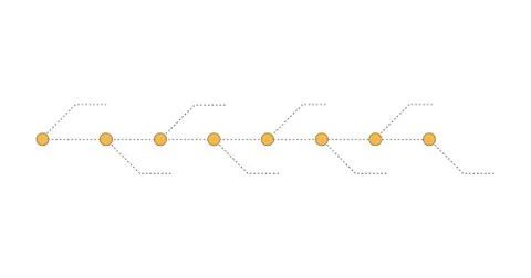 Timeline presentation for 8 years, Timeline infographics design vector and Pr Stock Illustration