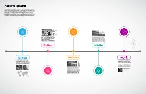 Timeline Process, Milestone, business, strategy concept, vector Stock Illustration