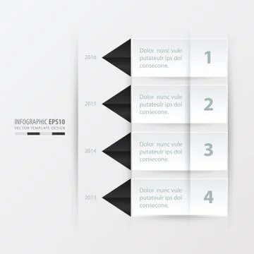 Timeline report template  black and white color Stock Illustration