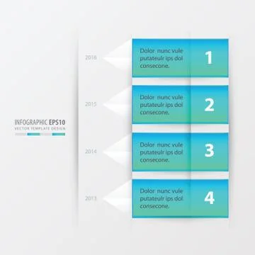 Timeline report template   blue gradient color Stock Illustration