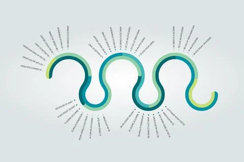 Timeline report, template, chart, scheme, step by step infographic. Vector. Stock Illustration