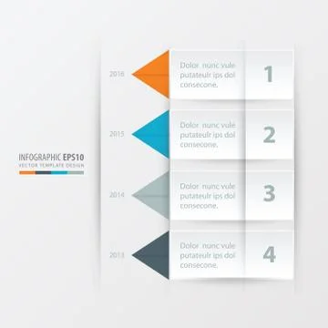 Timeline report template    Orange , blue, gray color Illustrazione stock