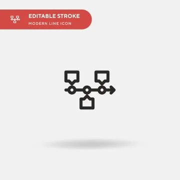 Timeline Simple vector icon. Illustration symbol design template for web mobi Stock Illustration
