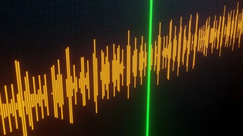 Timeline. Sound wave. Running audio track. Stock Footage 171380332