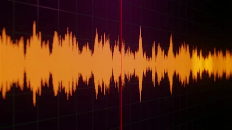 Timeline. Sound wave. Running audio track. Stock Footage 219279164