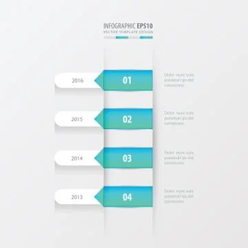 Timeline template   blue gradient color Stock Illustration