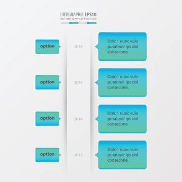 Timeline template   blue gradient color Stock Illustration