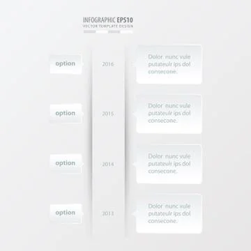 Timeline template   white color Stock Illustration