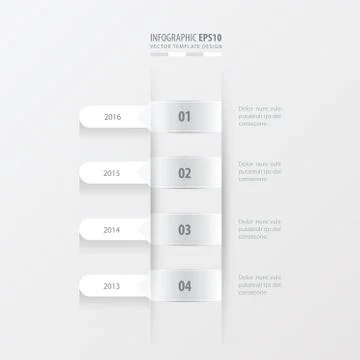 Timeline template   white color Stock Illustration