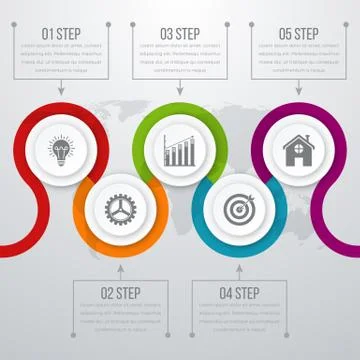 Timeline Vector 3d Infographic Stock Illustration