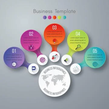 Timeline Vector 3d Infographic Illustrazione stock