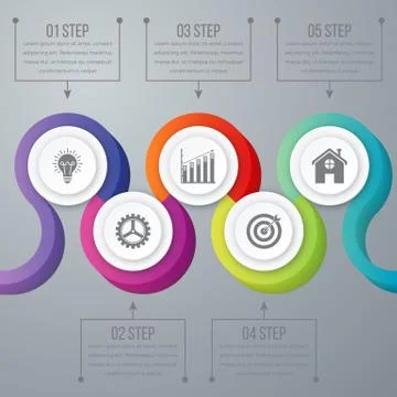 Timeline Vector 3d Infographic Stock Illustration
