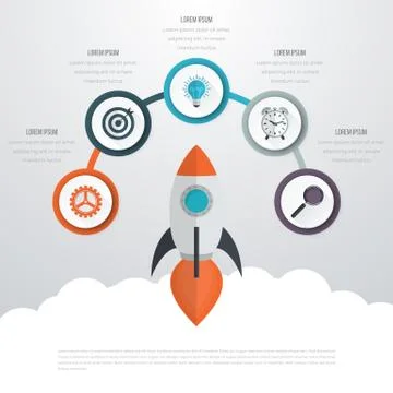 Timeline Vector 3d Infographic Illustrazione stock