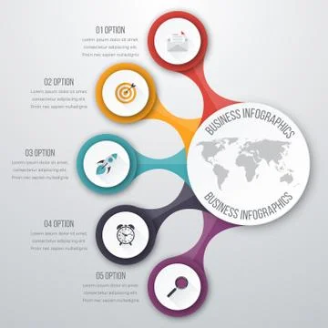 Timeline Vector 3d Infographic Illustrazione stock