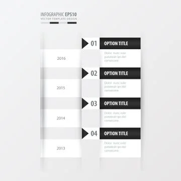 Timeline vector   black and white color Stock Illustration