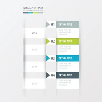 Timeline vector   Green, blue, gray color Stock Illustration